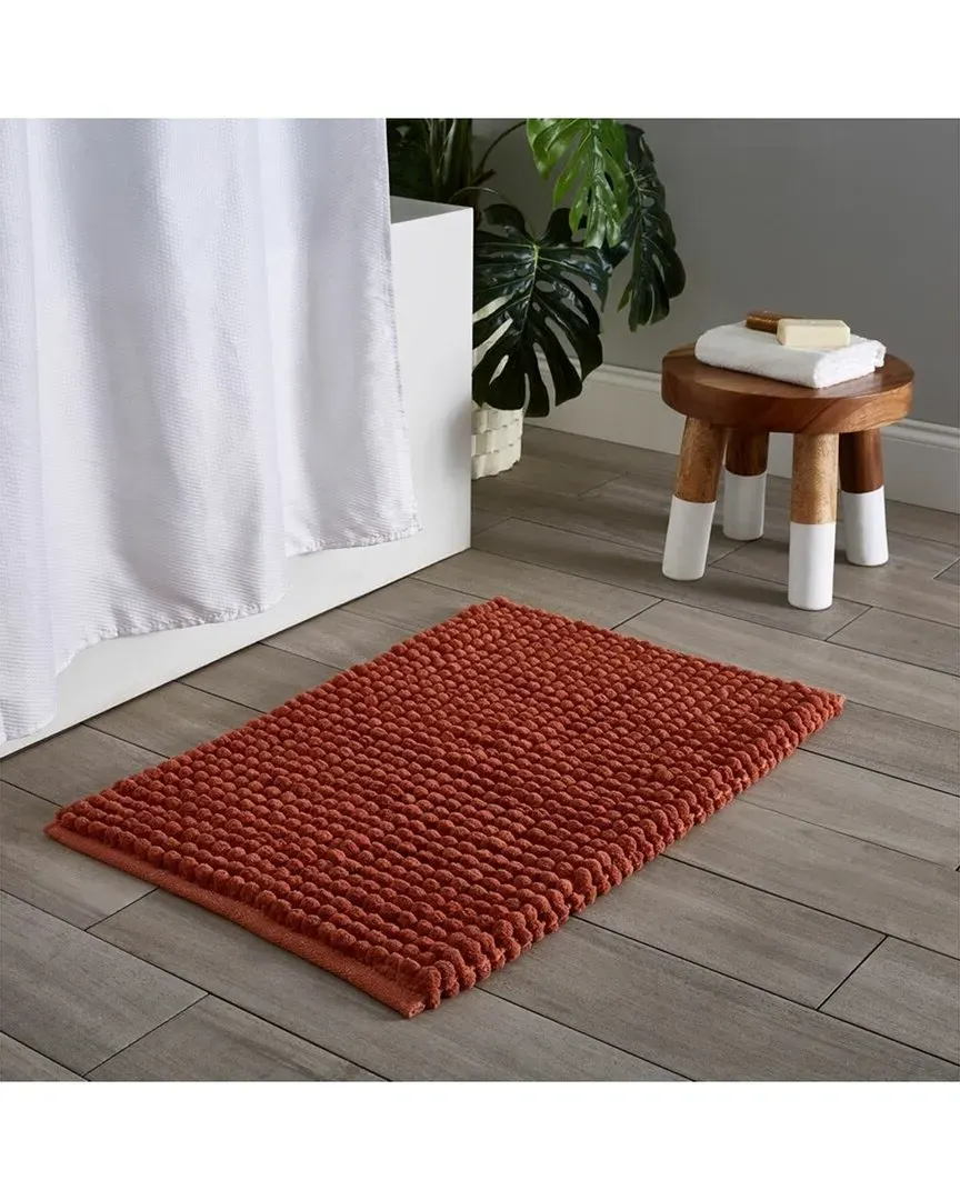 Puff Chunky Bath Mat - Terracotta, Microfiber