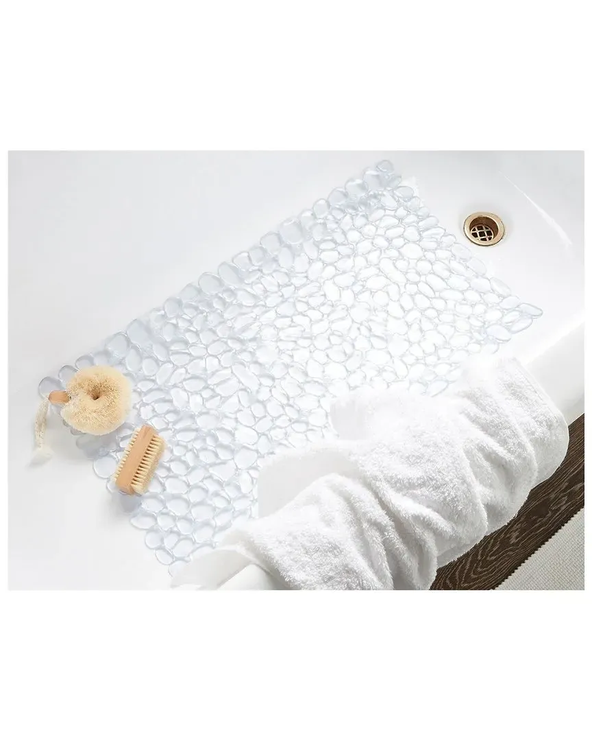 Set of 2 Oversized Non-Slip Tub Mats - Clear image