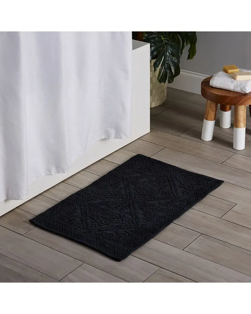 Tavira Bath Mat - Black, Cotton image