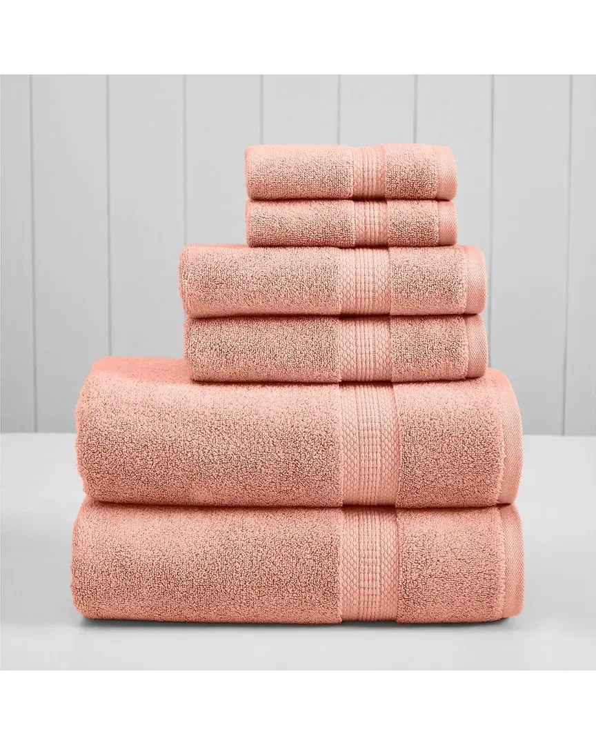 6-Piece Rayon & Cotton-Blend Towel Set - Pink