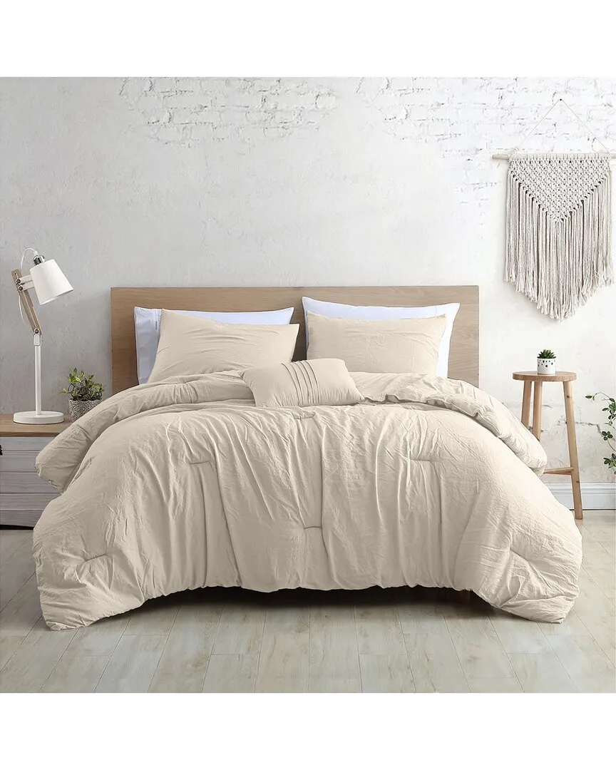 Beck 4-Piece Comforter Set - Coconut, Microfiber