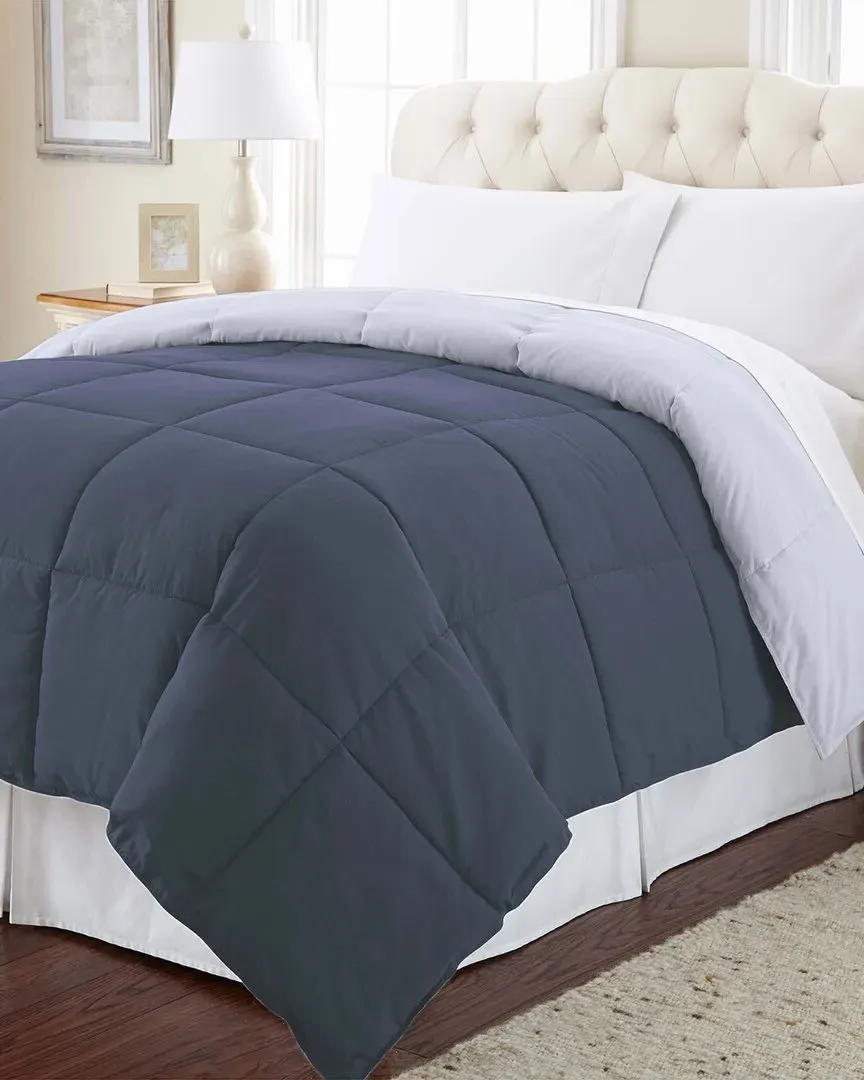 California King Down Alternative Reversible Comforter - Denim, Microfiber image