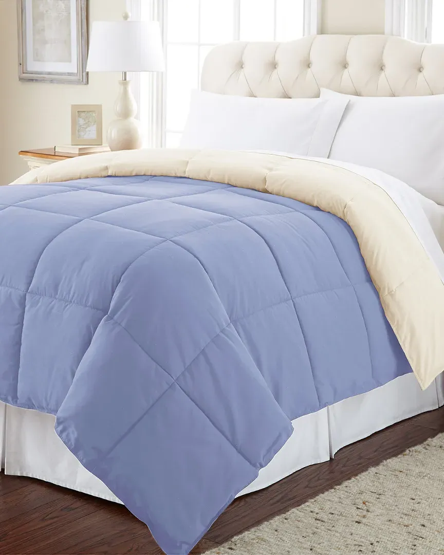 California King Reversible Comforter - Blue, Microfiber