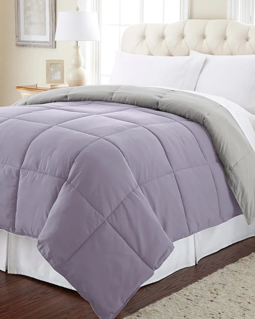 California King Reversible Comforter - Purple, Microfiber