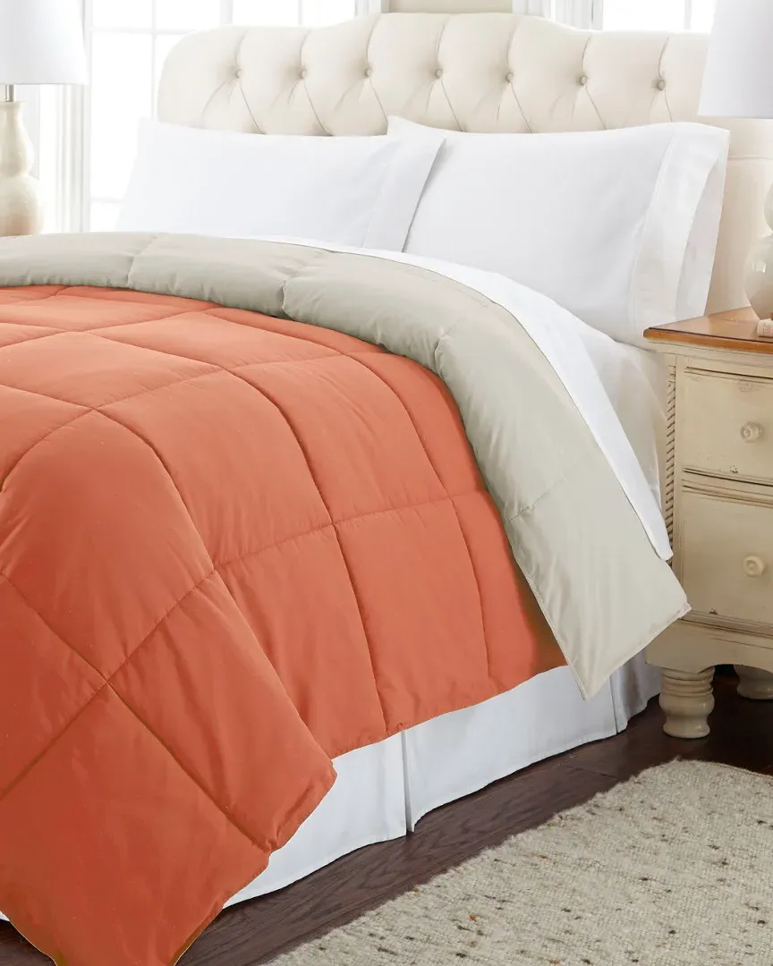 California King Reversible Comforter - Rust, Microfiber