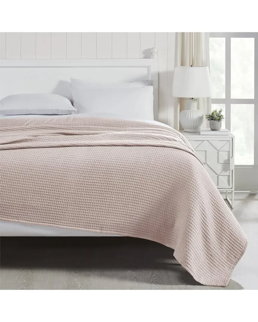 Cotton Waffle Thermal Blanket - Blush image