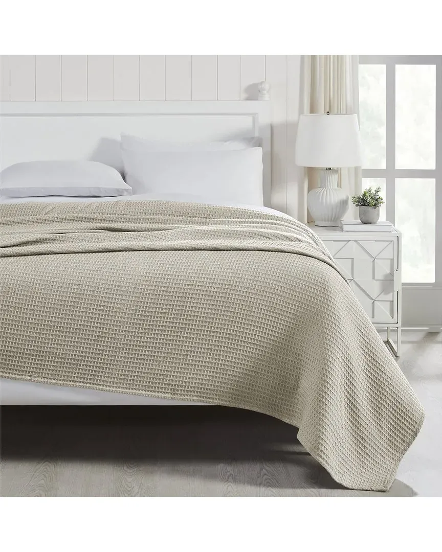 Cotton Waffle Thermal Blanket - Oatmeal