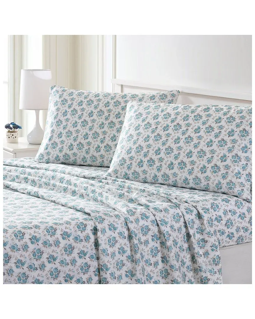 Forever Roses 4pc Sheet Set - White, Microfiber