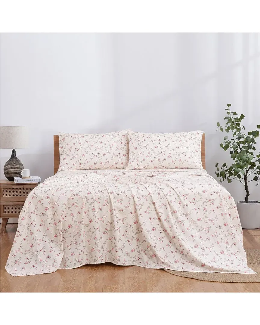 Kashmir Rose 4pc Sheet Set - Pink Multi, Microfiber