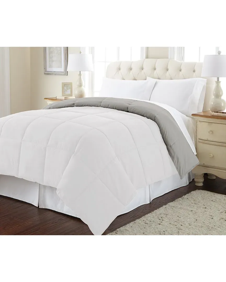 Reversible Comforter - White, Microfiber