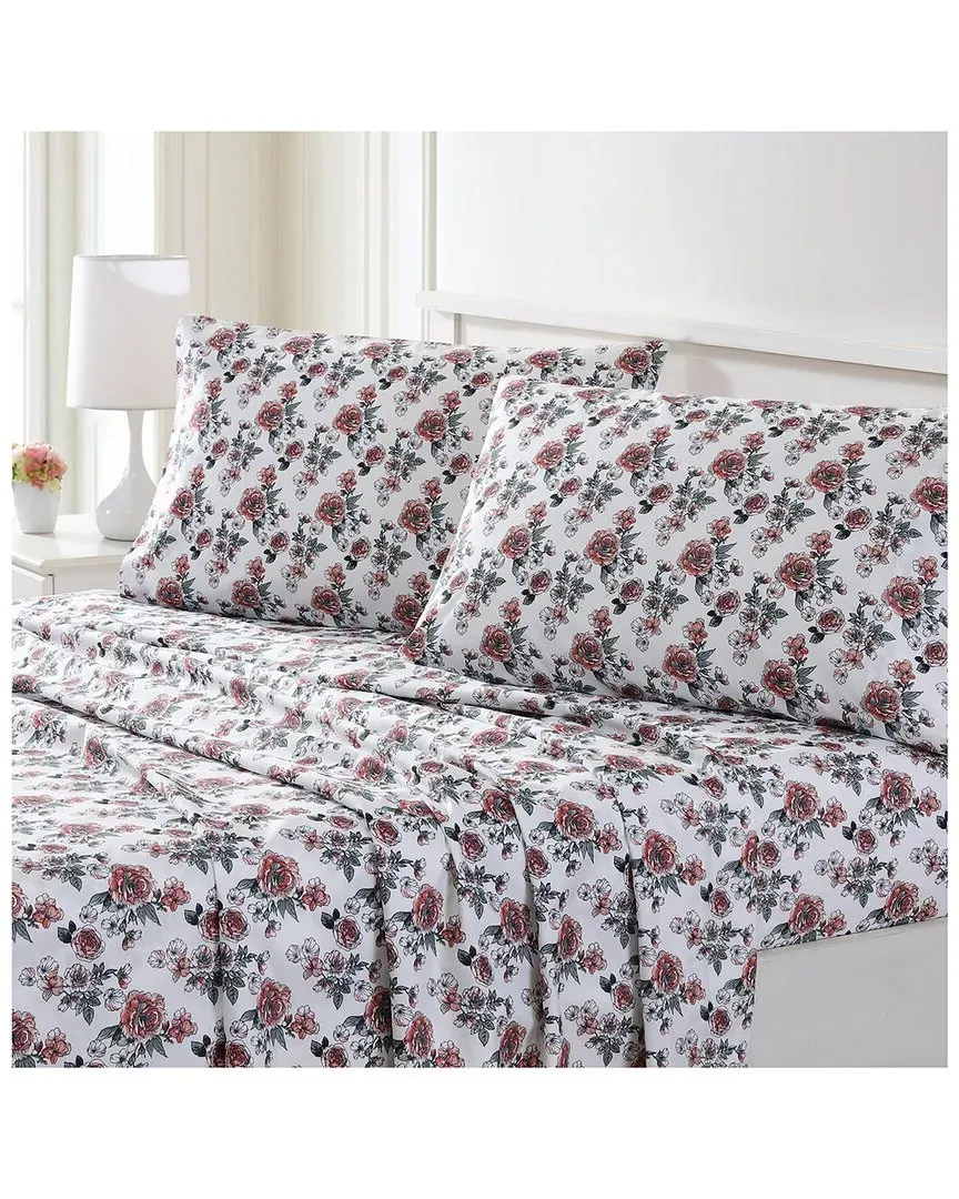 Rose Bloom 4pc Sheet Set - Multi, Microfiber