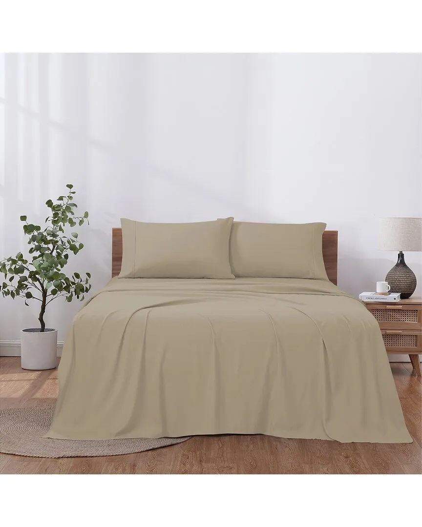 Solid Easy Care Microfiber Sheet Set - Brown