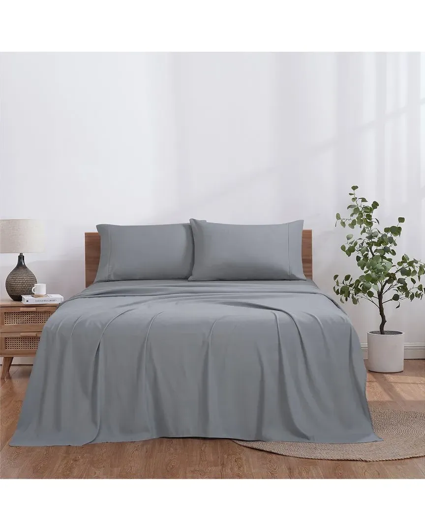 Solid Easy Care Microfiber Sheet Set - Grey