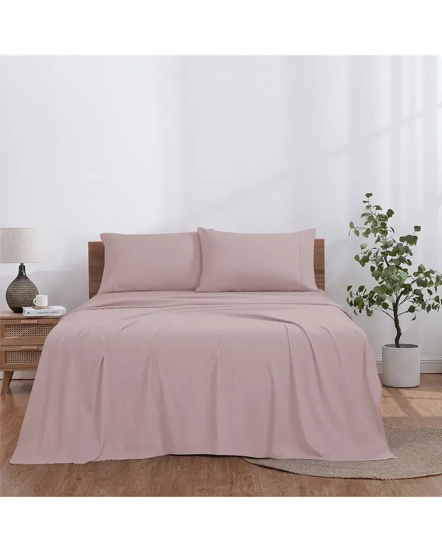 Solid Easy Care Microfiber Sheet Set - Pink