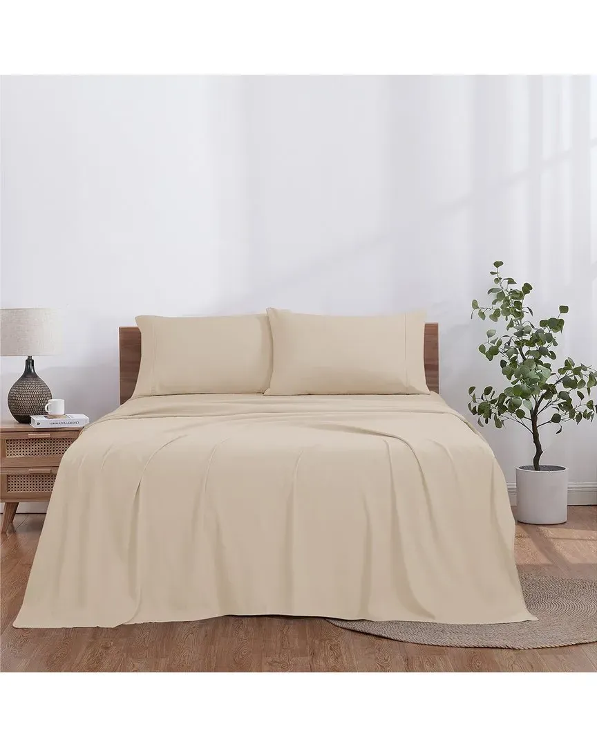 Solid Easy Care Microfiber Sheet Set - White