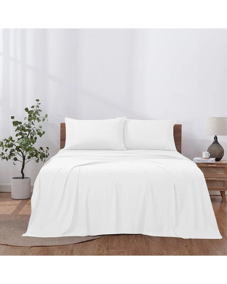 Solid Easy Care Microfiber Sheet Set - White