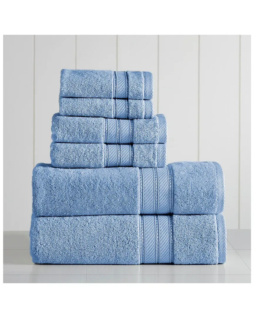 SpunLoft 6-Piece Towel Set - Blue, Cotton image