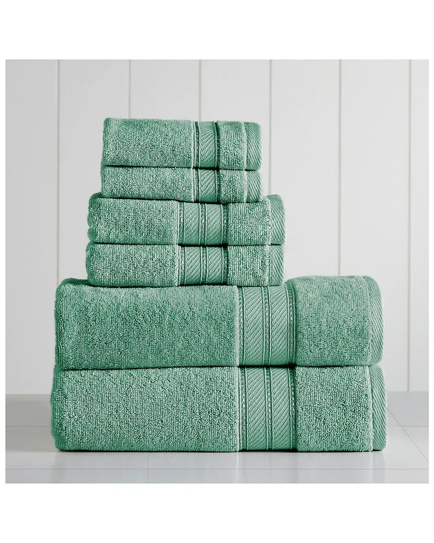 SpunLoft 6-Piece Towel Set - Eucalyptus, Cotton