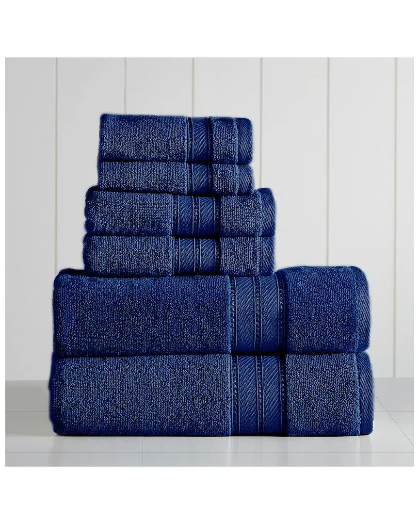 SpunLoft 6-Piece Towel Set - Navy, Cotton