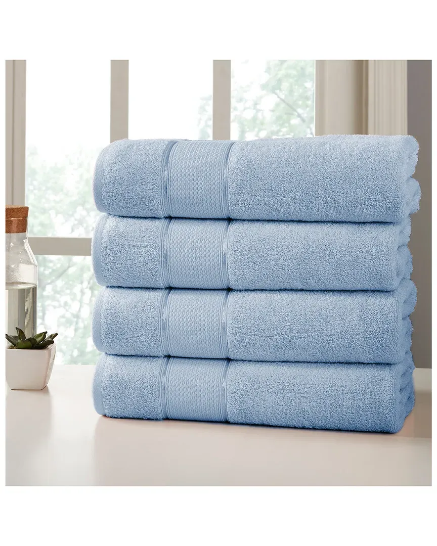 SpunLoft Set of 4 Bath Sheets - Blue, Cotton