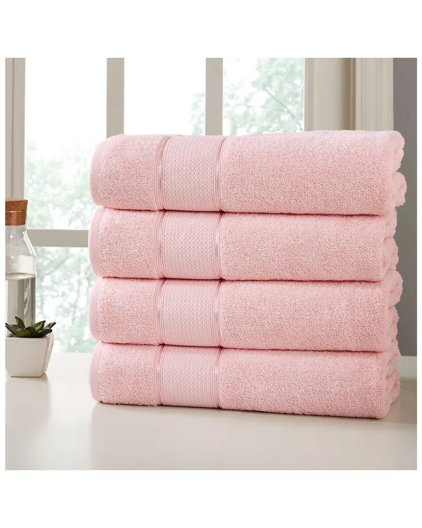 SpunLoft Set of 4 Bath Sheets - Blush, Cotton