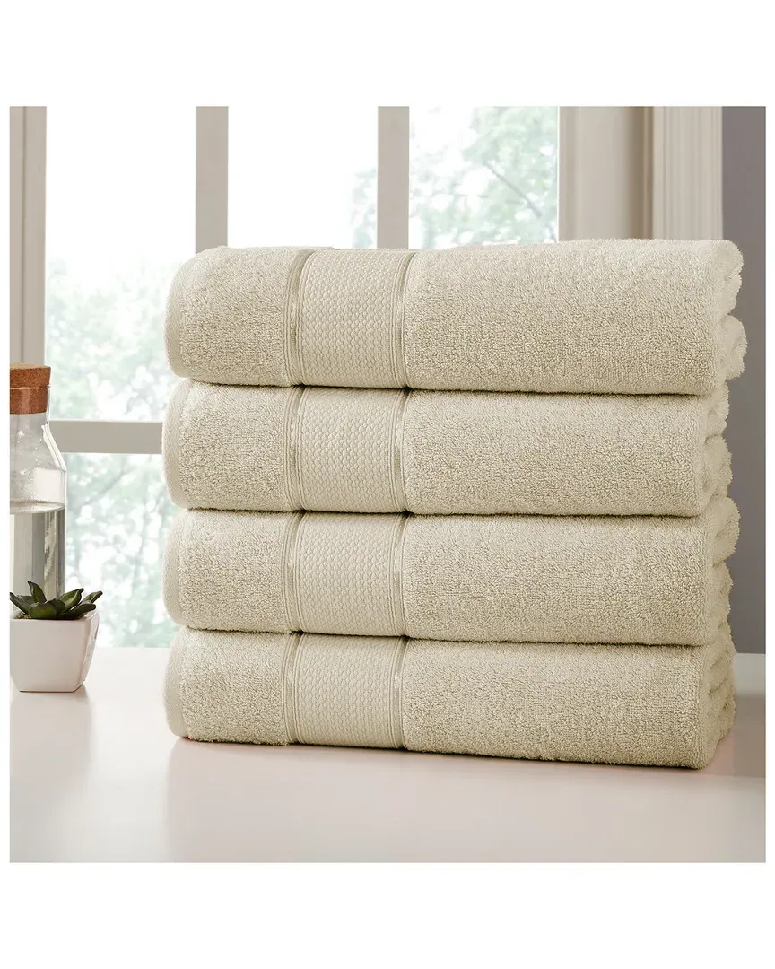 SpunLoft Set of 4 Bath Sheets - Sand, Cotton image