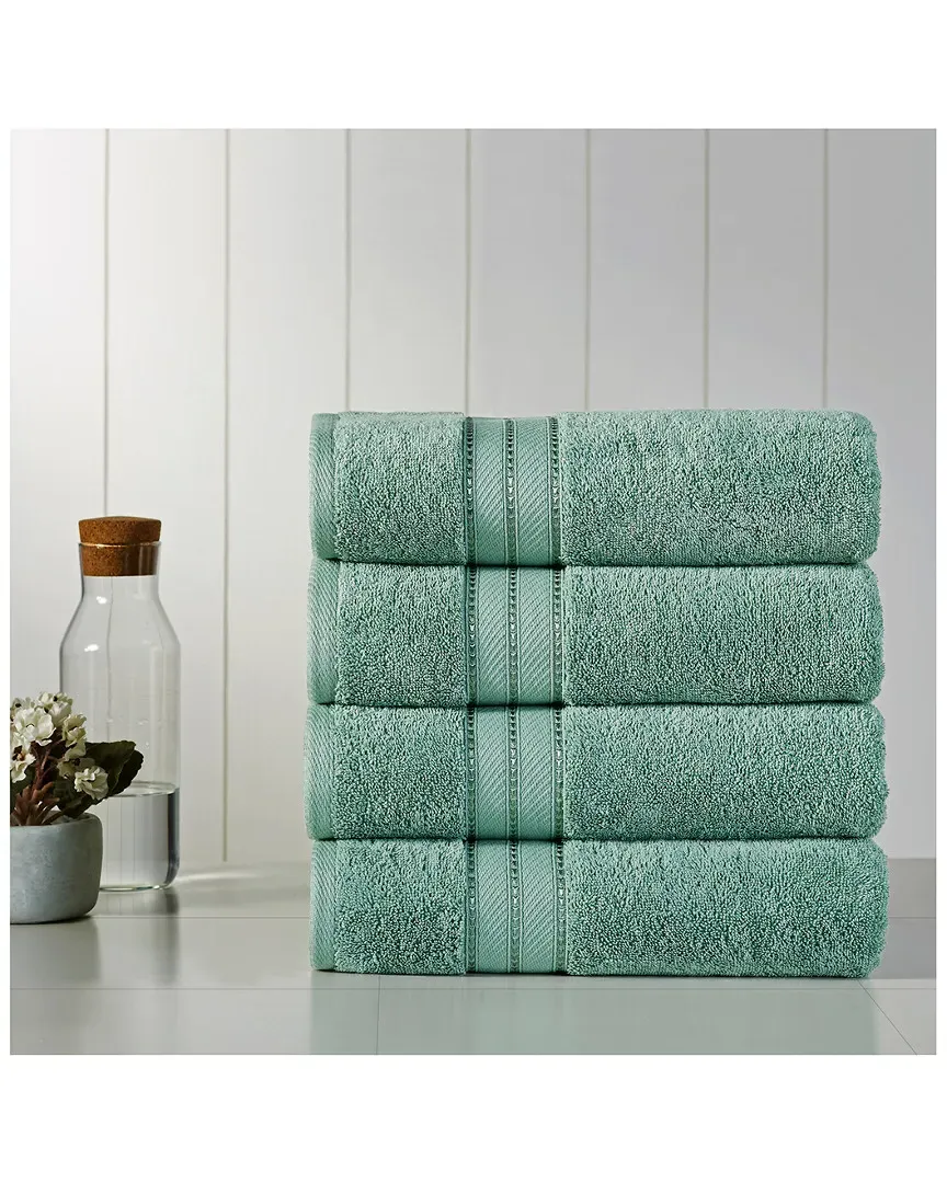SpunLoft Set of 4 Bath Towels - White, Cotton