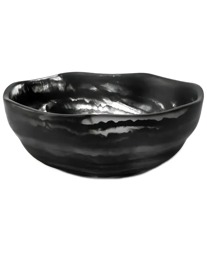 Small Wavy Bowl - Black, Resin image