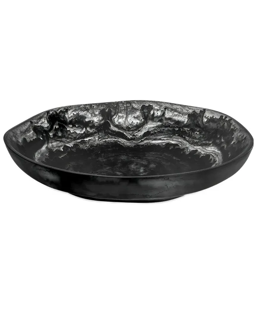 Wavy Large Bowl - Black, Resin image
