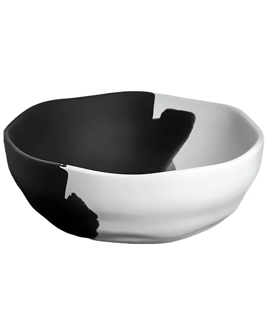 Wavy Large Bowl - Black/White, Resin