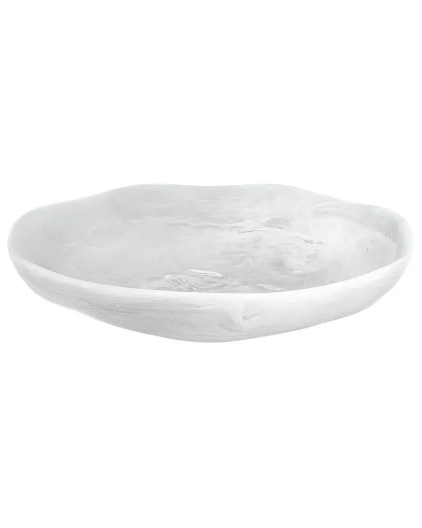 Wavy Large Bowl - White, Resin