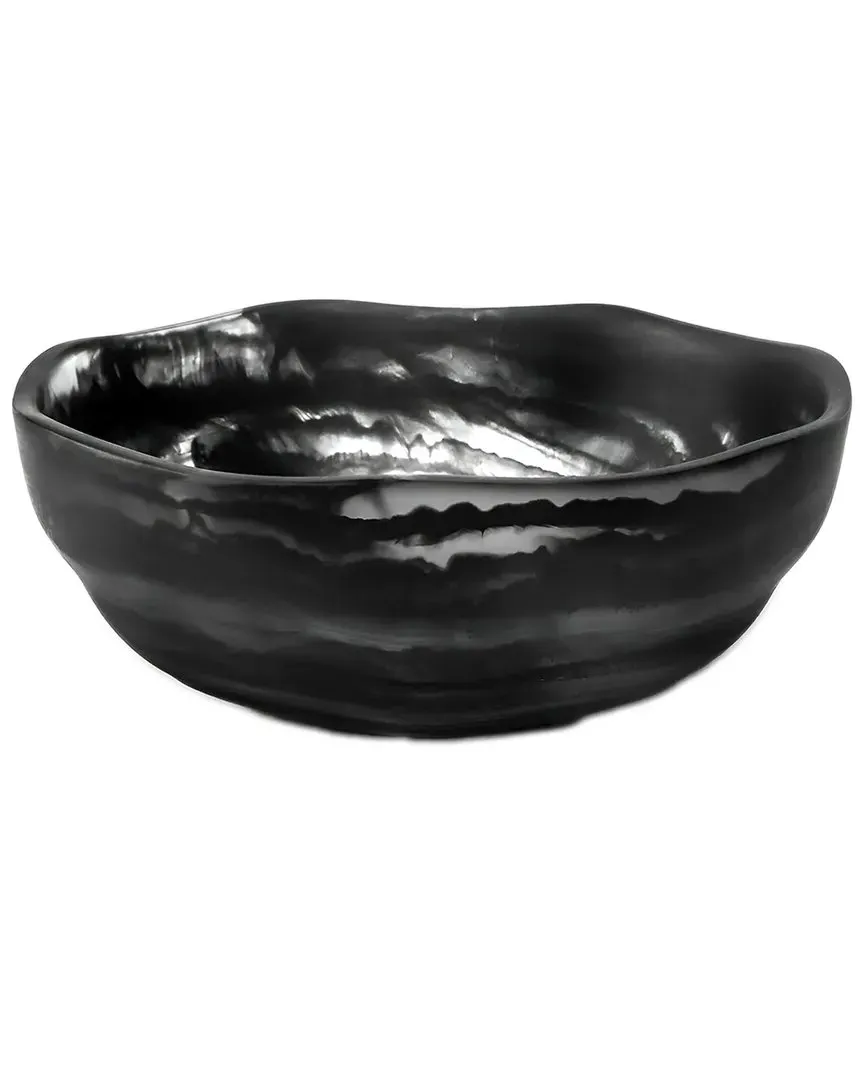 Wick Wavy Medium Bowl - Black, Resin