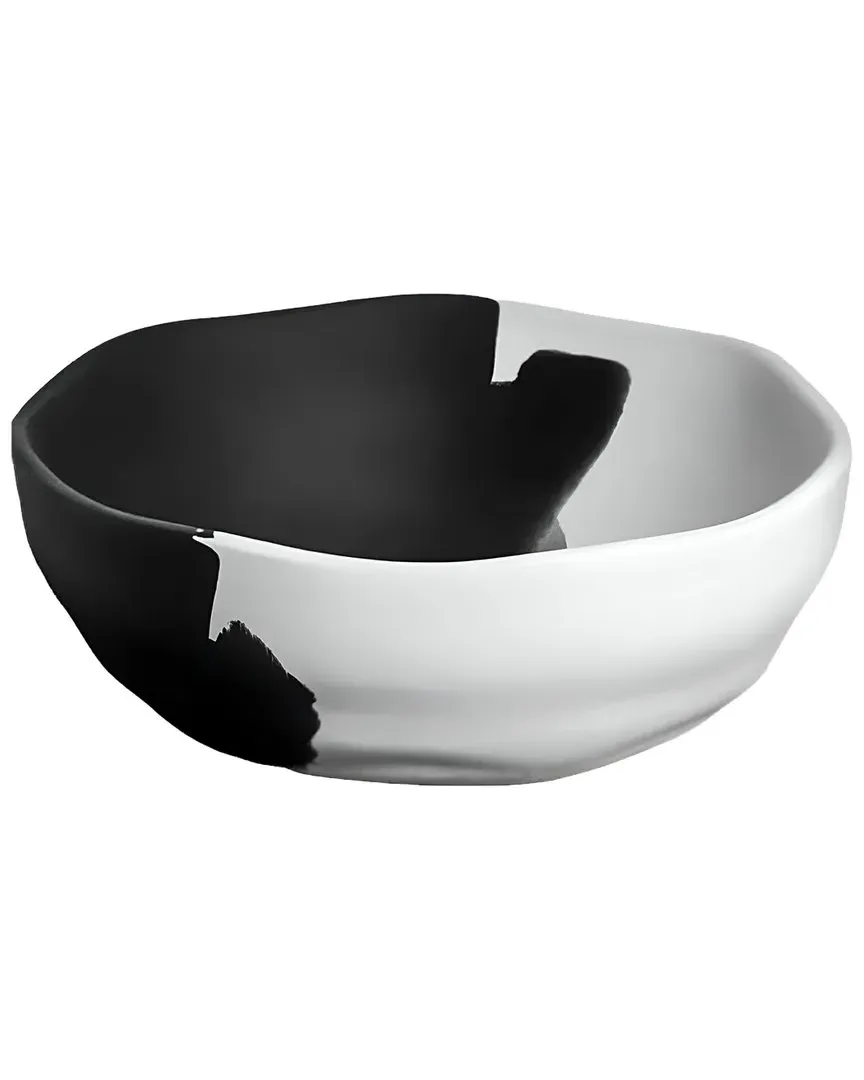 Wick Wavy Medium Bowl - Black White, Resin image