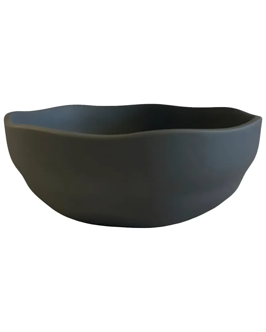 Wick Wavy Medium Bowl - Grey, Resin