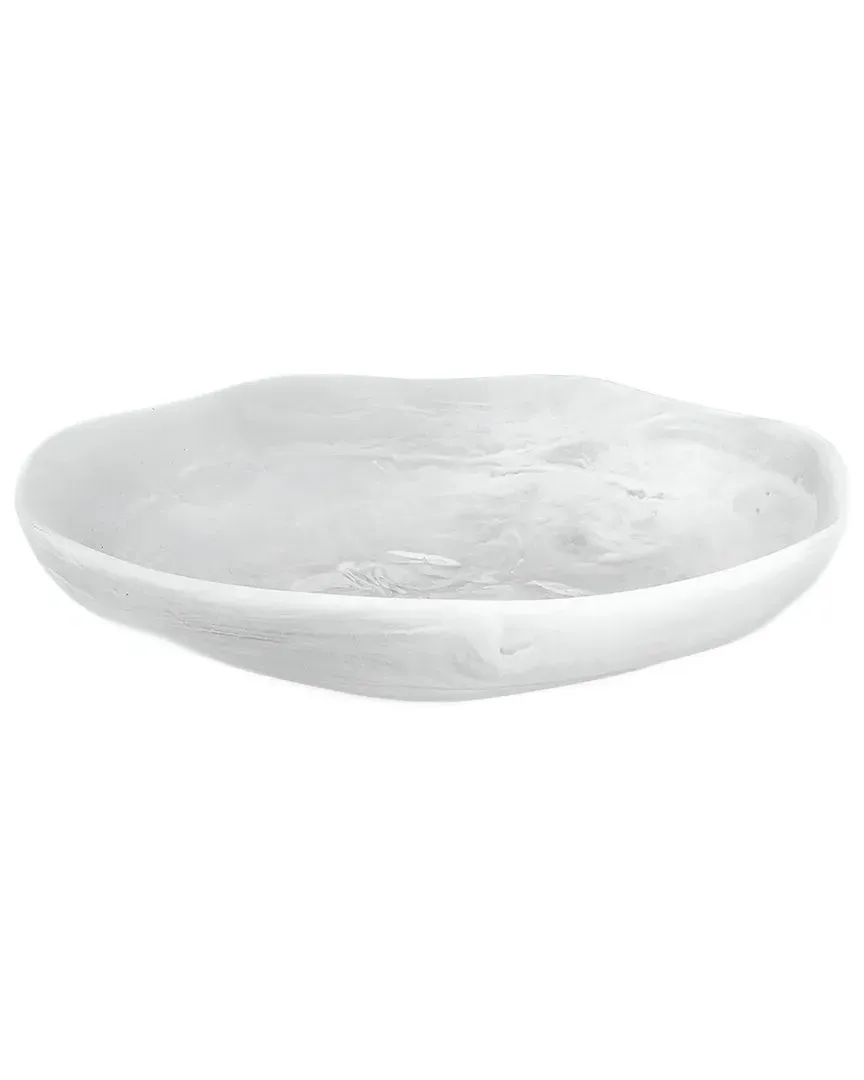 Wick Wavy Medium Bowl - White, Resin