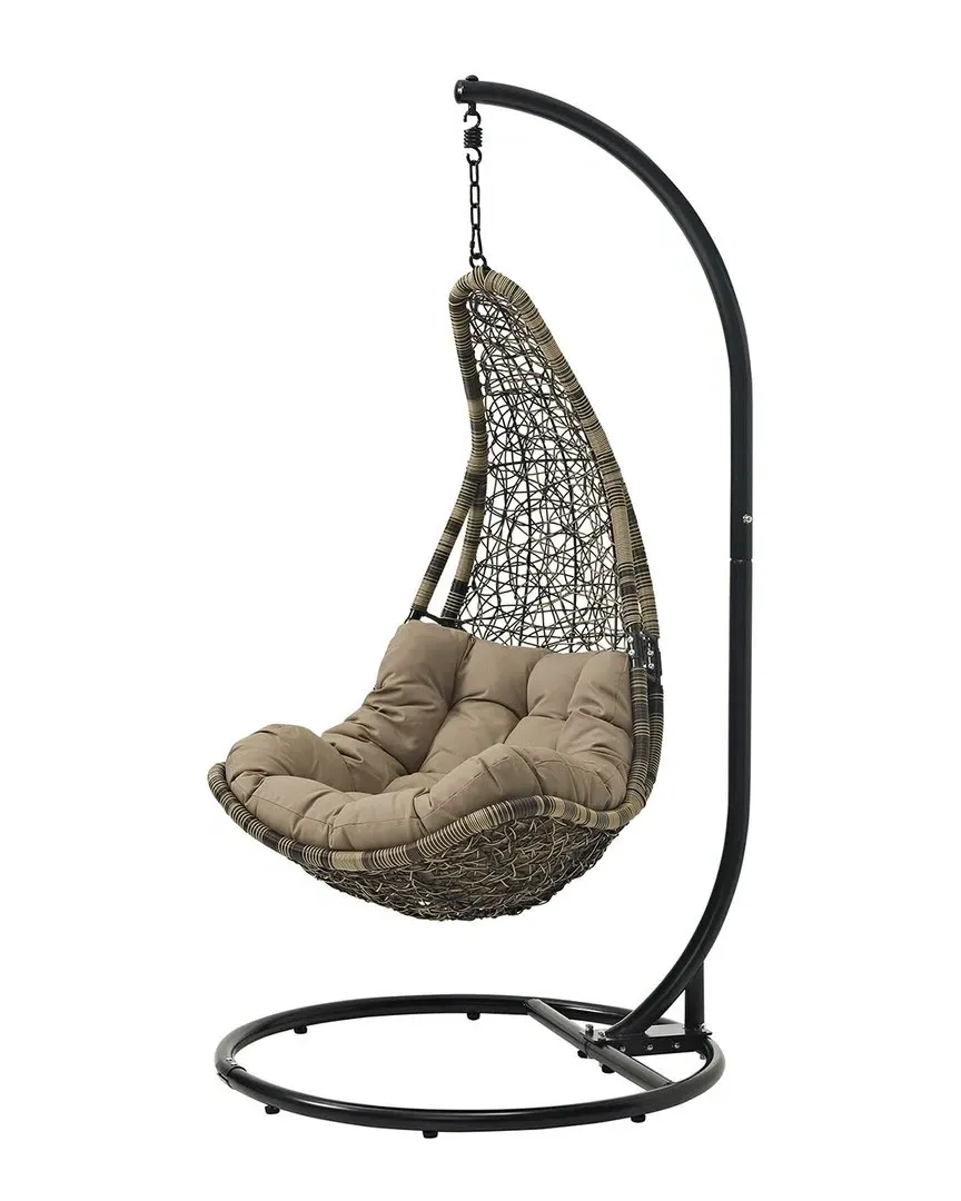 Abate Outdoor Swing Chair with Stand - Black image