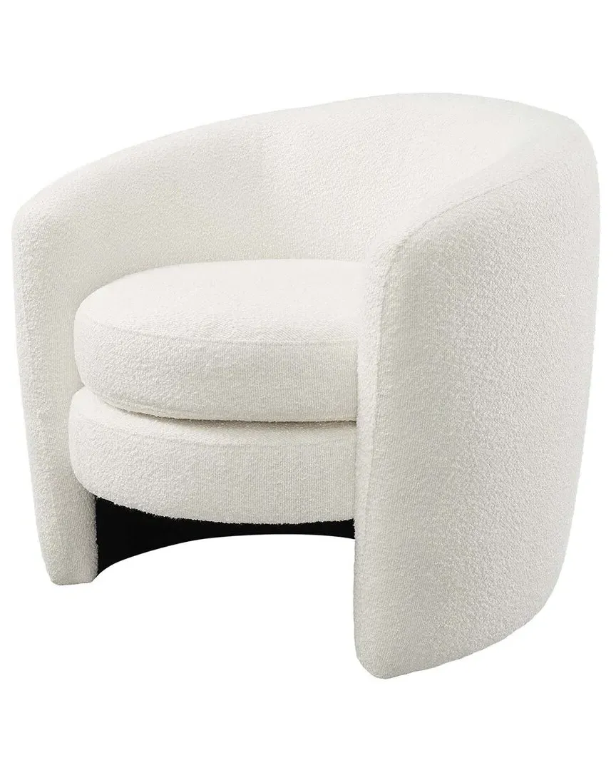 Affinity Barrel Accent Chair with Removable Cushion - Boucle