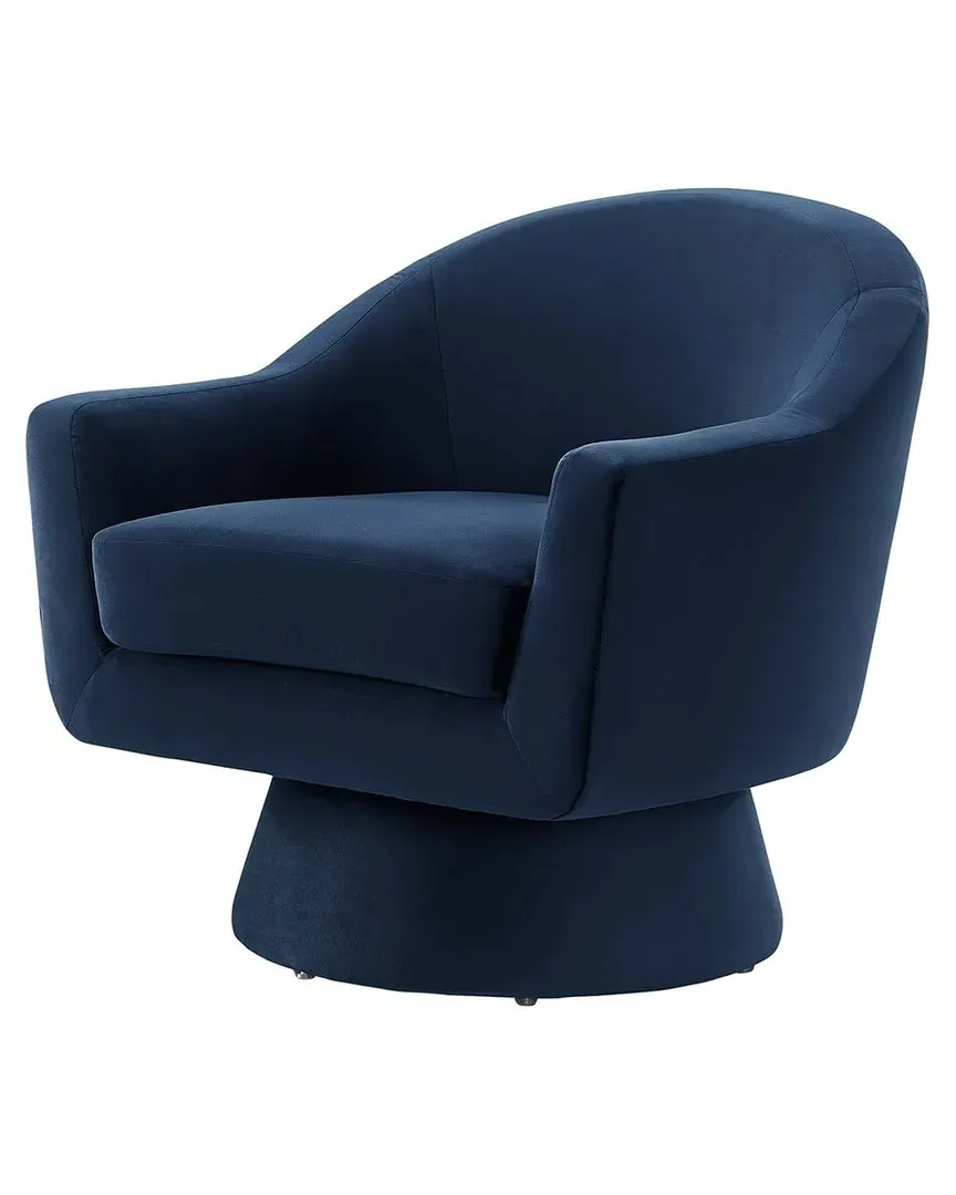 Astral Performance Velvet Swivel Chair - Blue