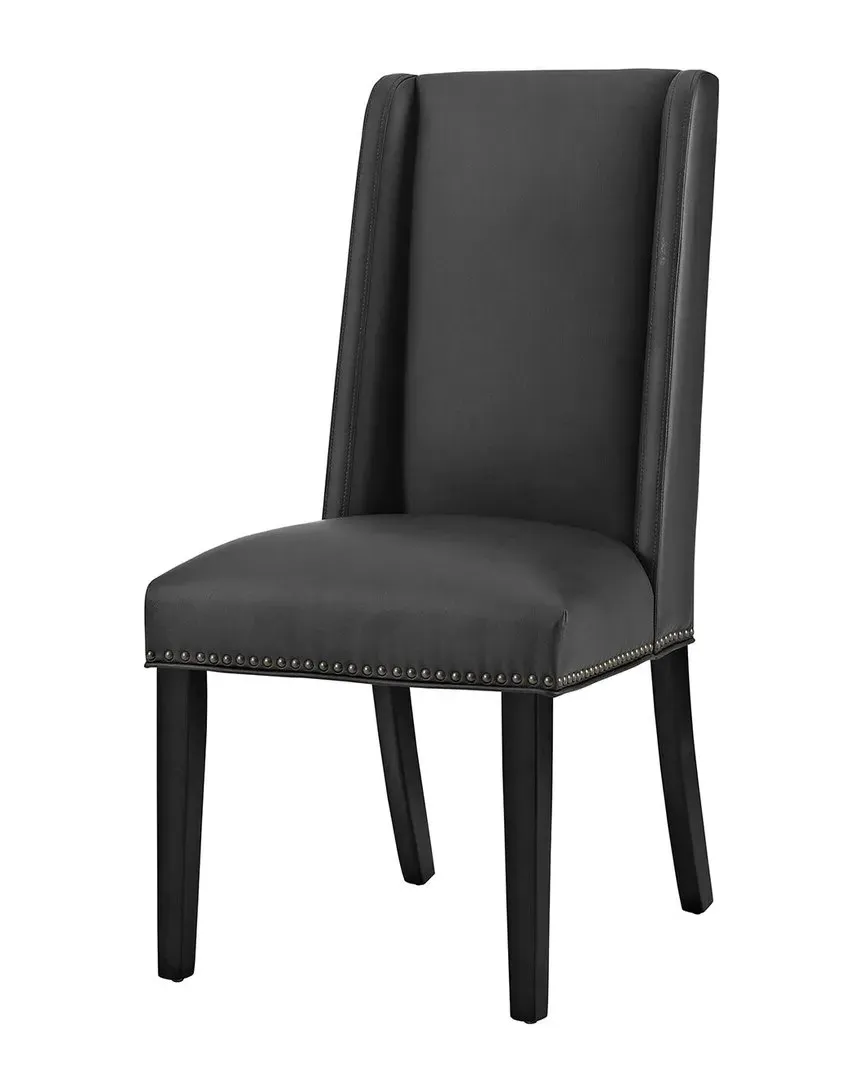 Baron Parsons Dining Side Chair - Black, Vinyl