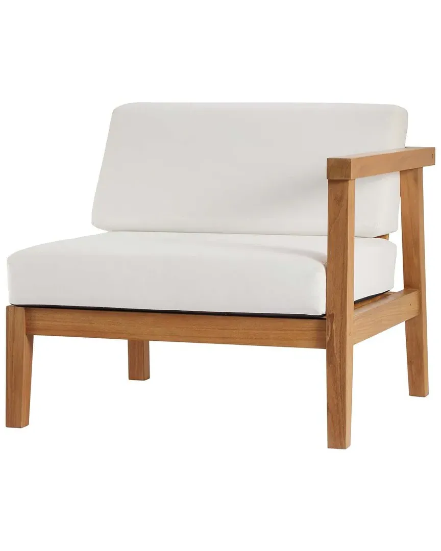 Bayport Left-Arm Patio Chair - Brown, Teak image