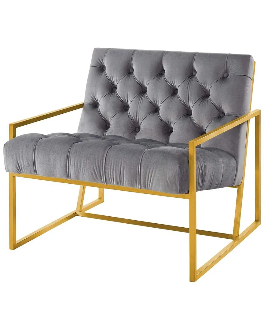 Bequest Accent Chair - Grey, Performance Velvet