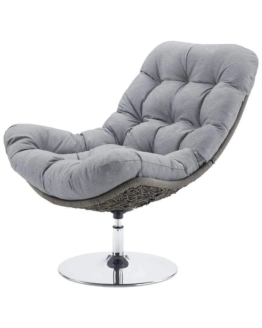 Brighton Wicker Rattan Swivel Lounge Chair - Grey image