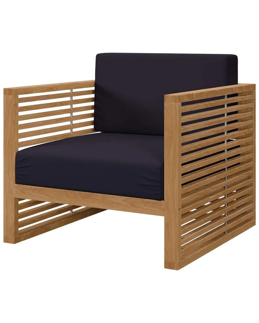 Carlsbad Outdoor Patio Armchair - Navy, Teak