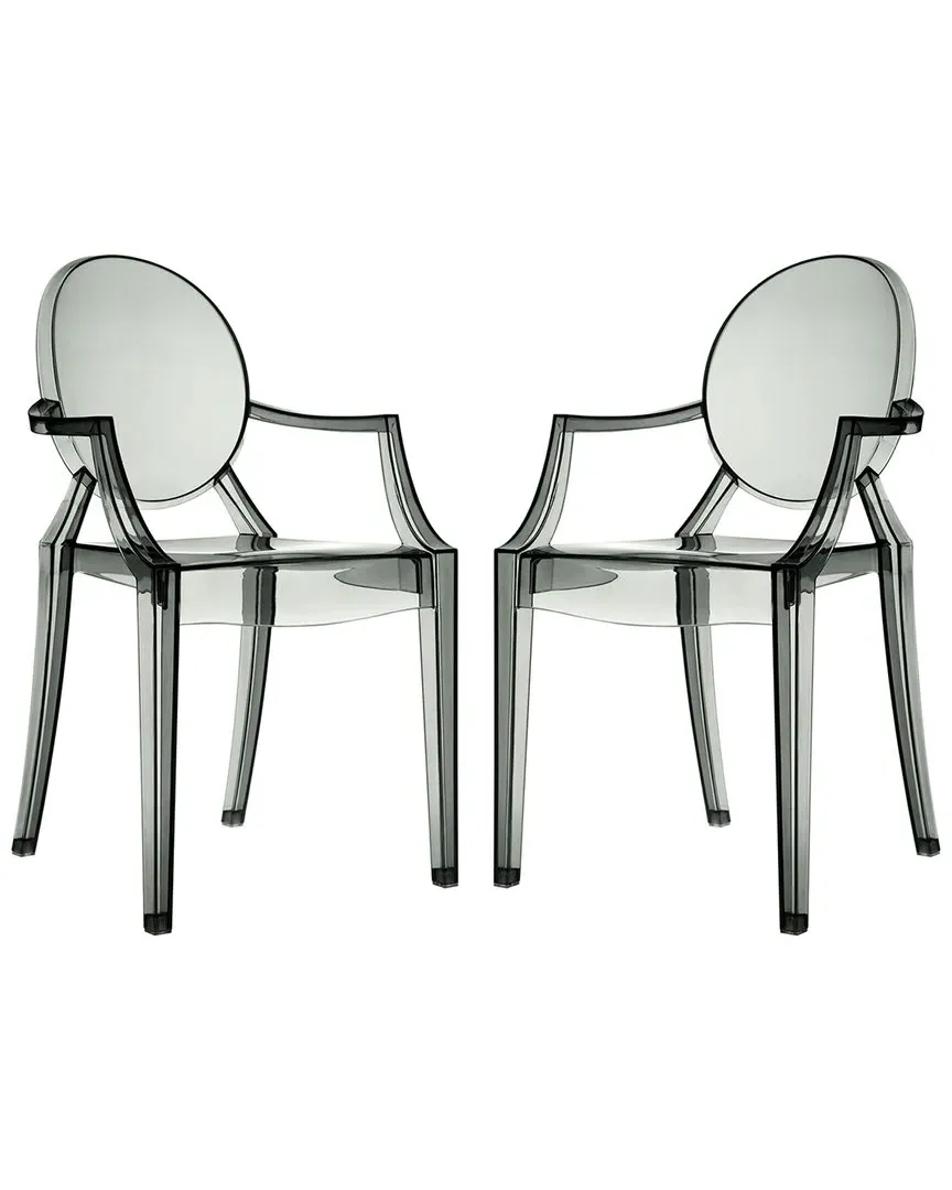Casper Dining Armchair Set - Smoke, Acrylic