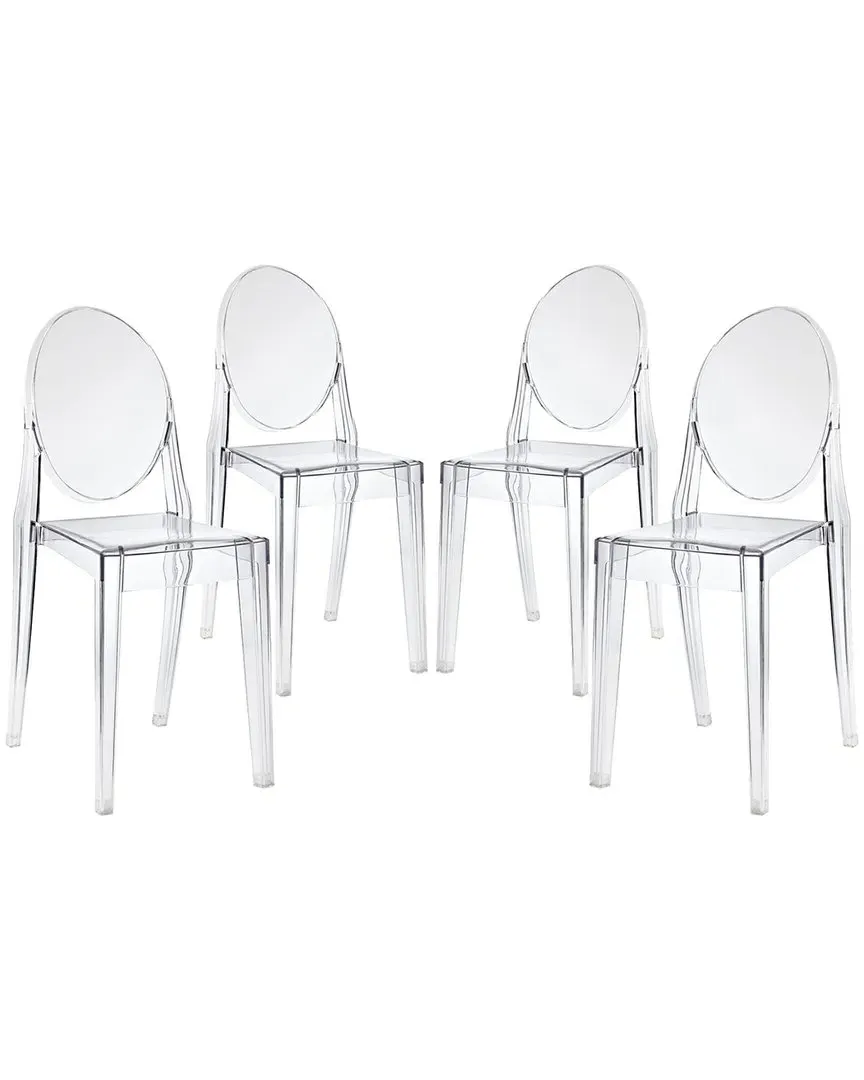 Casper Dining Side Chairs Set of 4 - Clear, Acrylic image