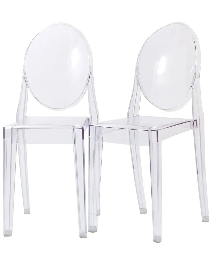 Casper Set of 2 Acrylic Dining Chairs - Clear image