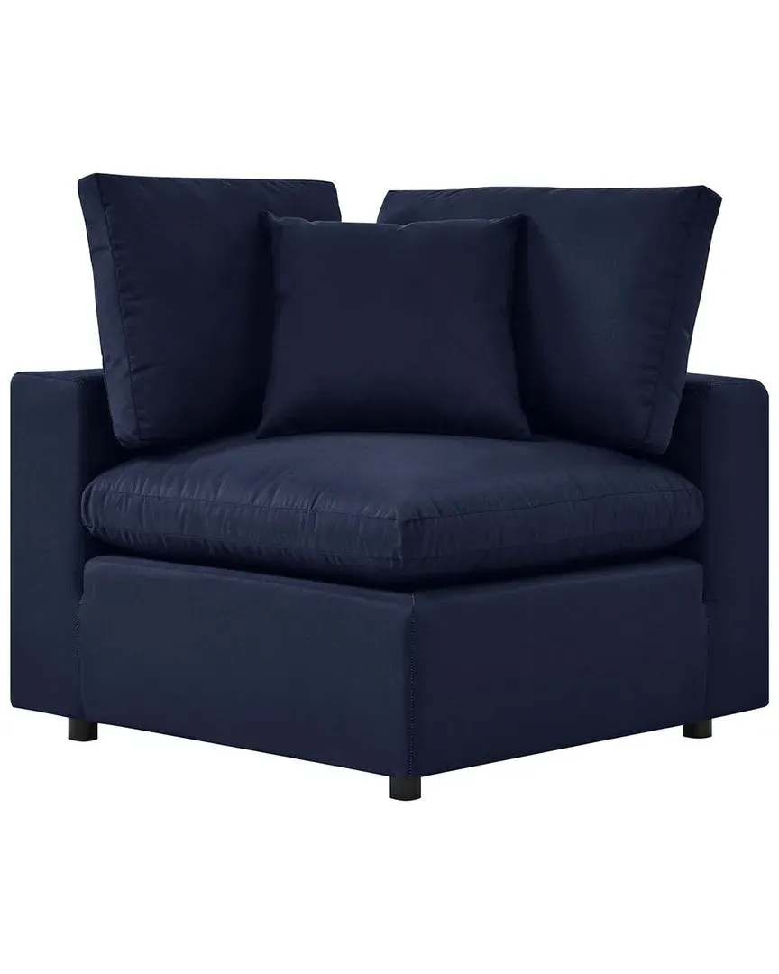 Commix Overstuffed Outdoor Patio Corner Chair - Navy