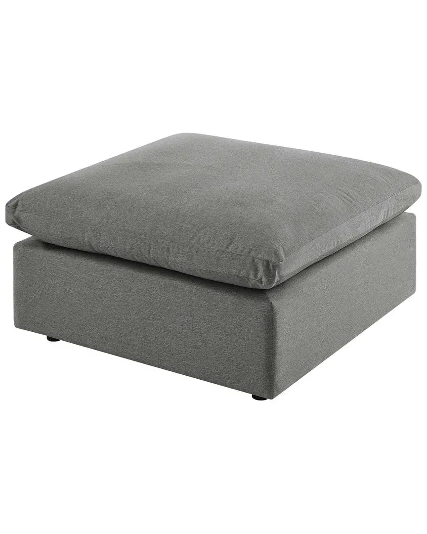 Commix Overstuffed Outdoor Patio Ottoman - Grey image