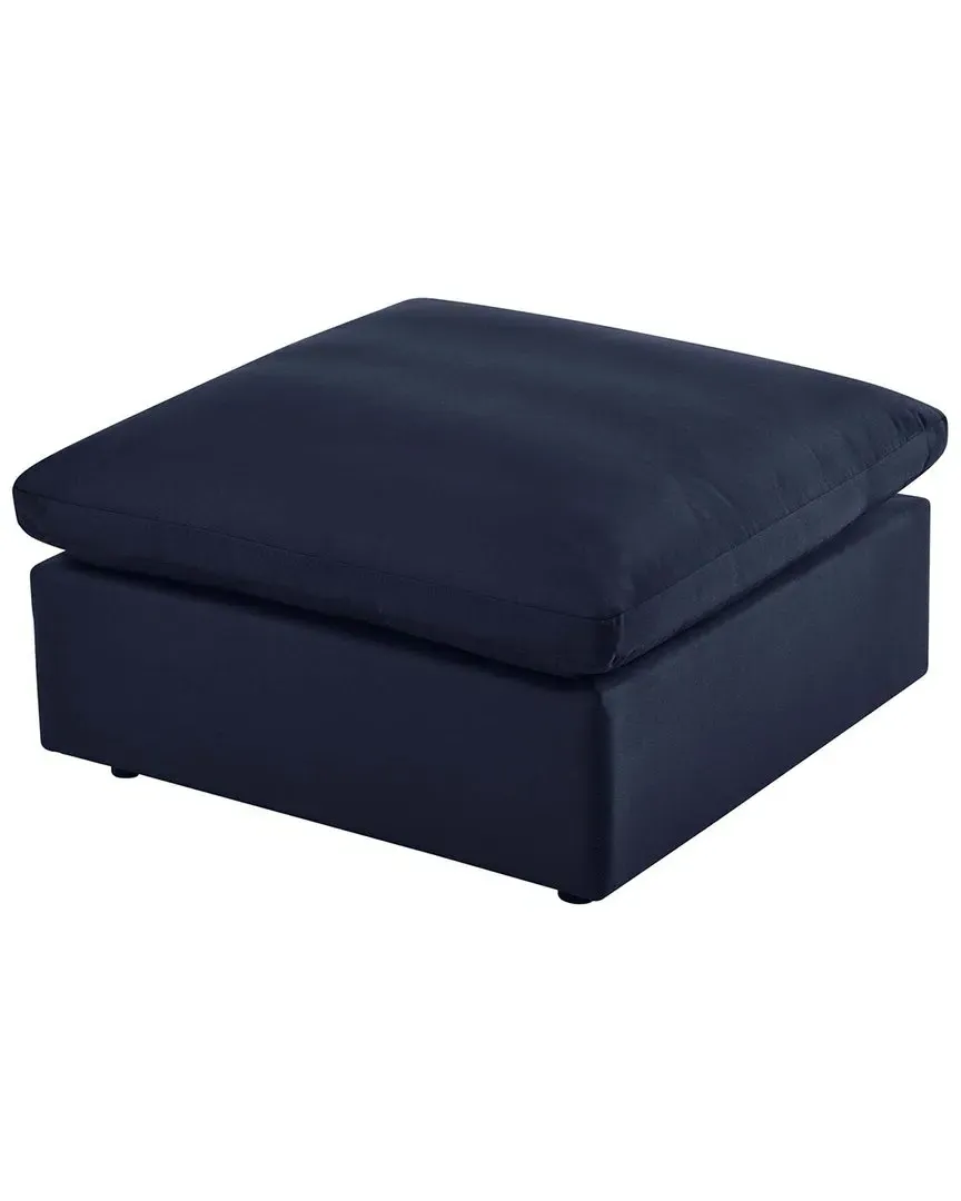 Commix Overstuffed Outdoor Patio Ottoman - Navy