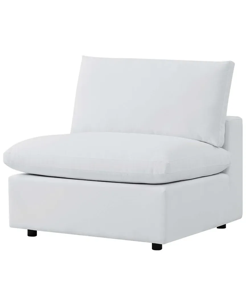 Commix Sunbrella Outdoor Patio Armless Chair - White